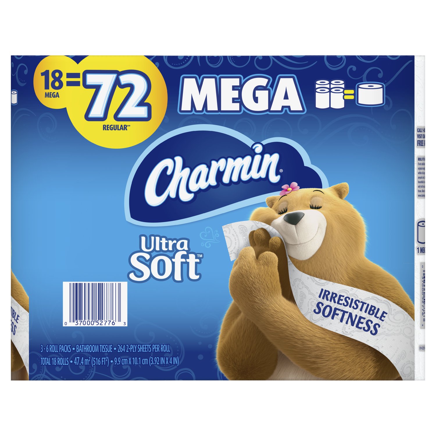 Charmin Ultra Soft Toilet Paper, 2-Ply, 18 Mega Rolls