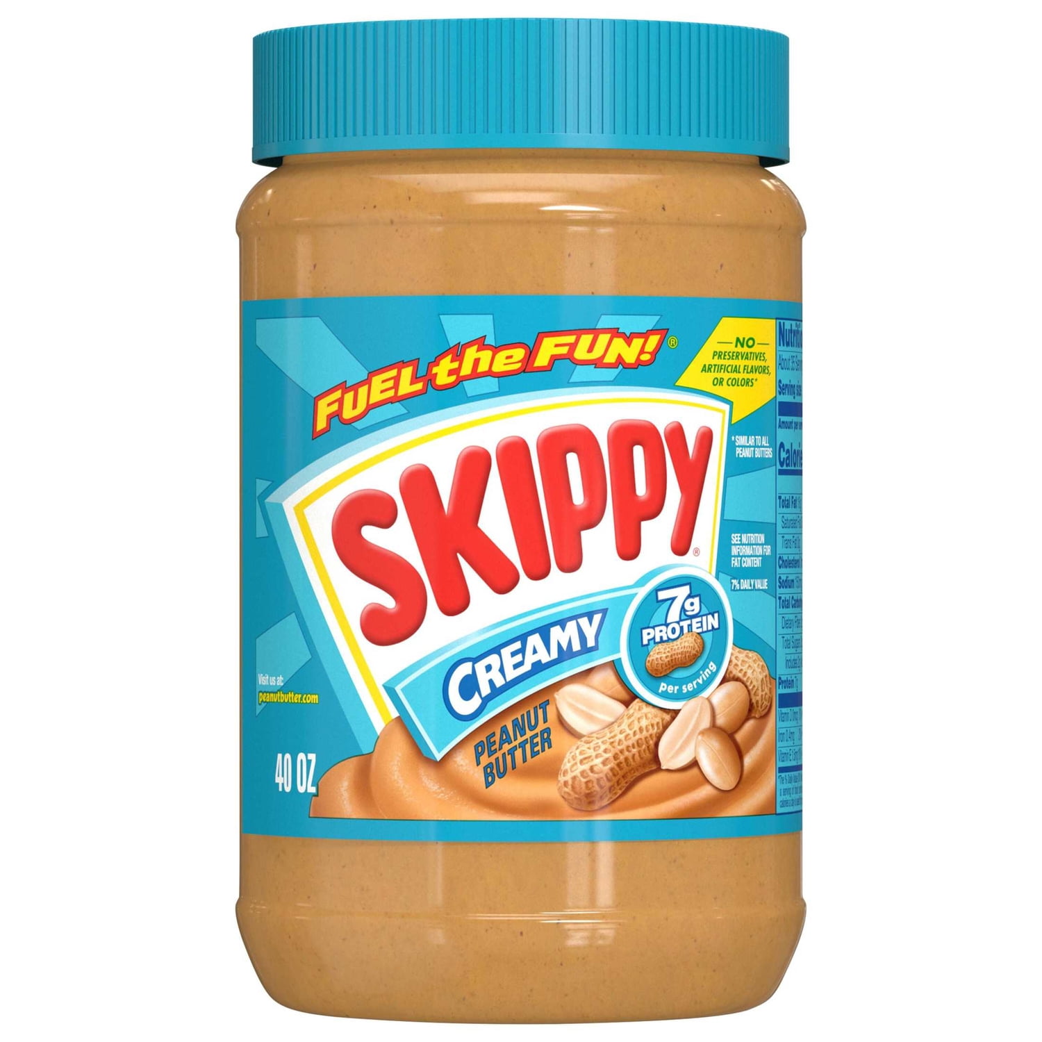Skippy Creamy Peanut Butter, 40 oz Jar